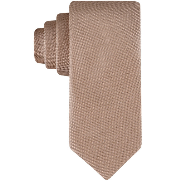 Calvin Klein Men Sienna Solid Tie Taupe - Picture 1 of 2